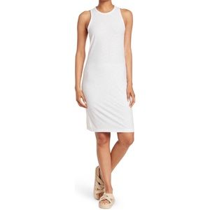 James Perse white tank midi dress